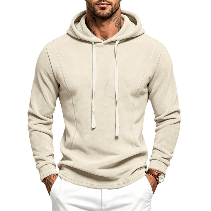 Men's Fluffy Hoodie made of Teddy Fleece with Drawstring Hem Mune Fashion