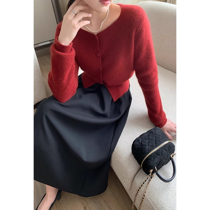 Women Elegant Maxi Skirt with Pleats Mune Fashion