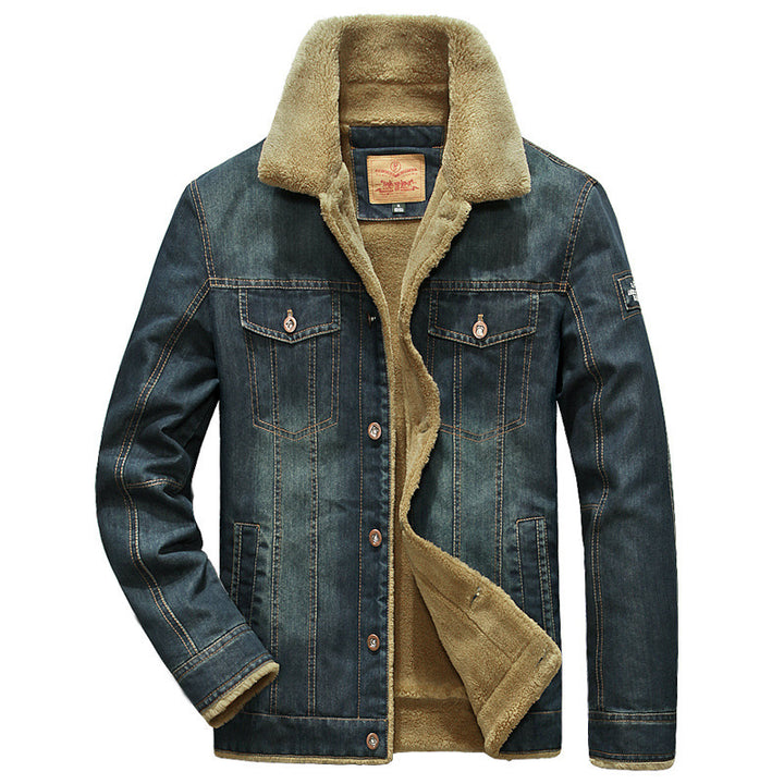 Men's denim jacket with cozy fleece lining Mune Fashion