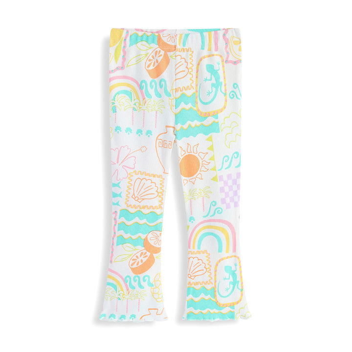 Girls leggings with colorful beach motif Mune Fashion