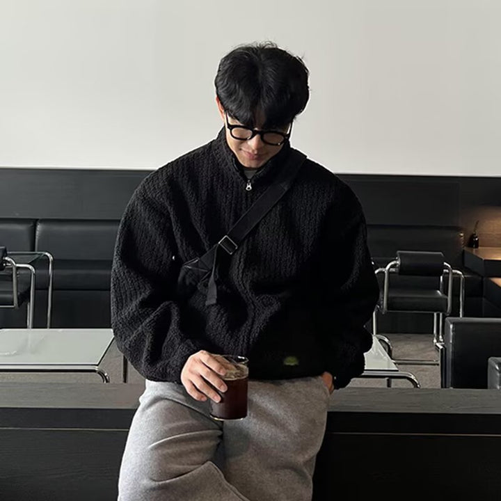 Men's Fashion Oversized Jacket with Stand Collar Mune Fashion
