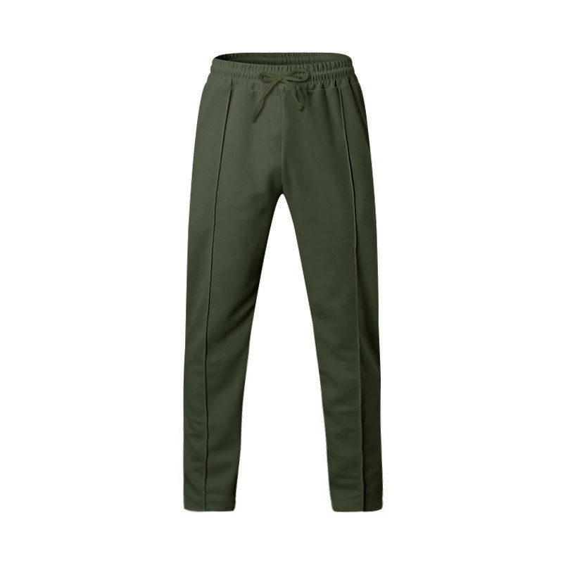 Men's sporty joggers with elastic waistband and front center seam Mune Fashion