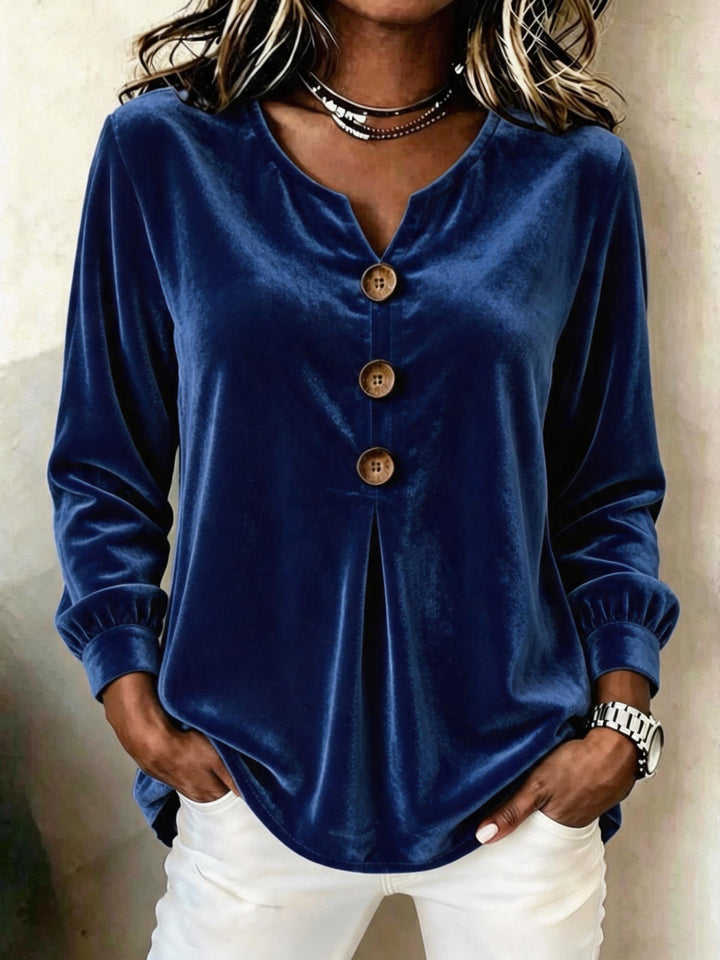 Ladies Elegant and Comfortable Velvet Blouse Mune Fashion
