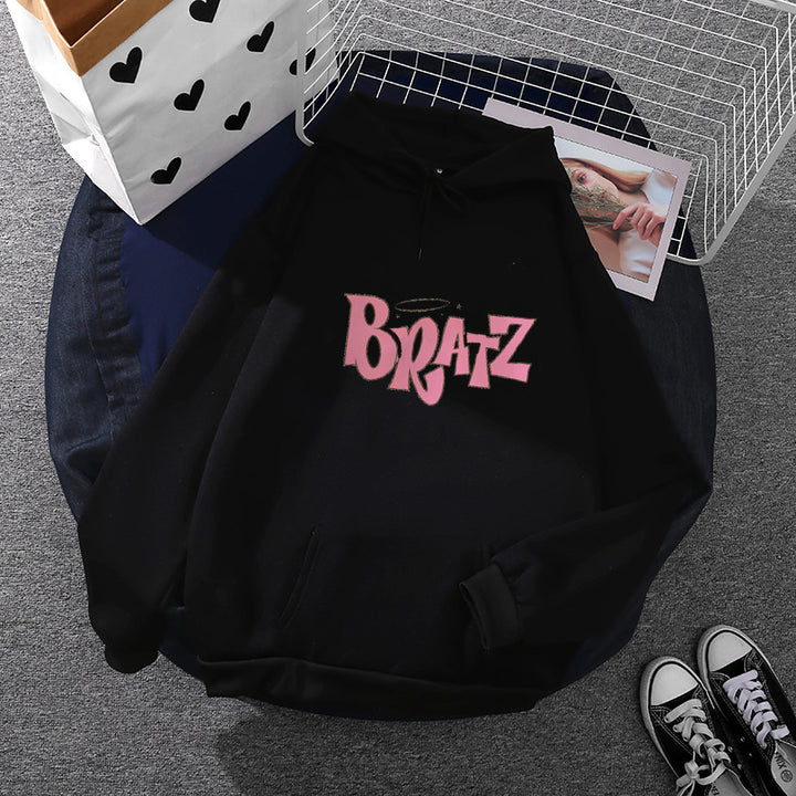 Women's casual oversized hoodie with lettering graphic and kangaroo pocket Mune Fashion