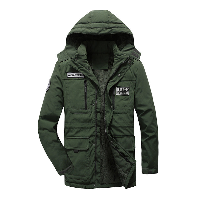 Men's Military Inspired Parka with Sherpa Lining and Utility Pockets Mune Fashion