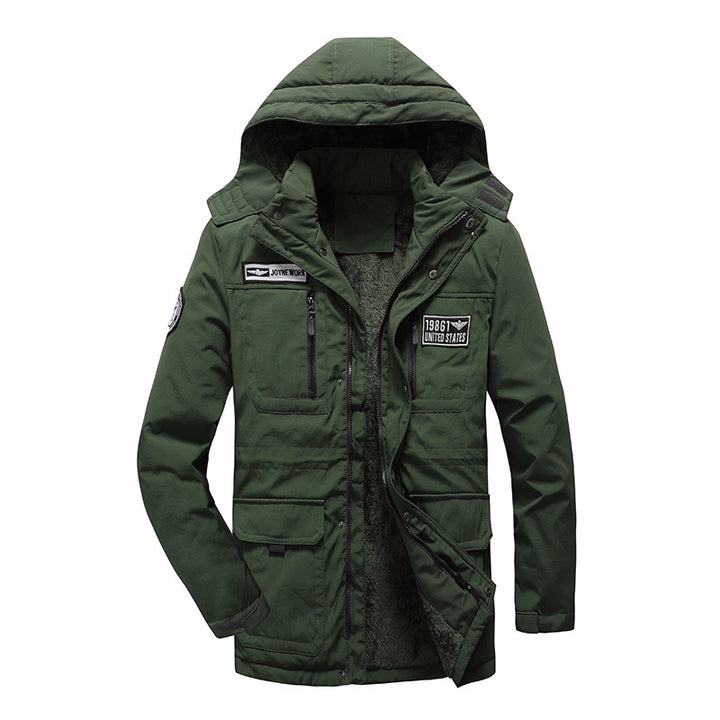 Men's Military Inspired Parka with Sherpa Lining and Utility Pockets Mune Fashion