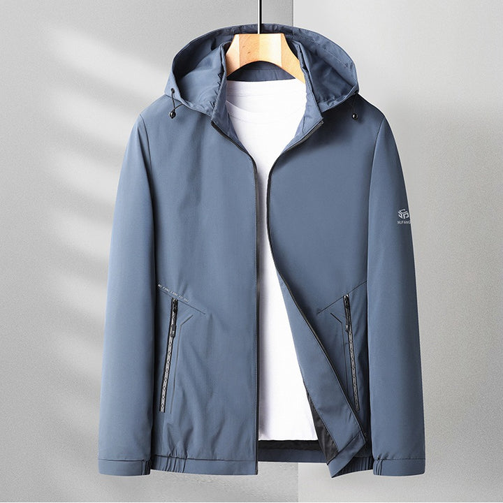 Men's lightweight hooded jacket in urban travel style with three-quarter sleeves Mune Fashion