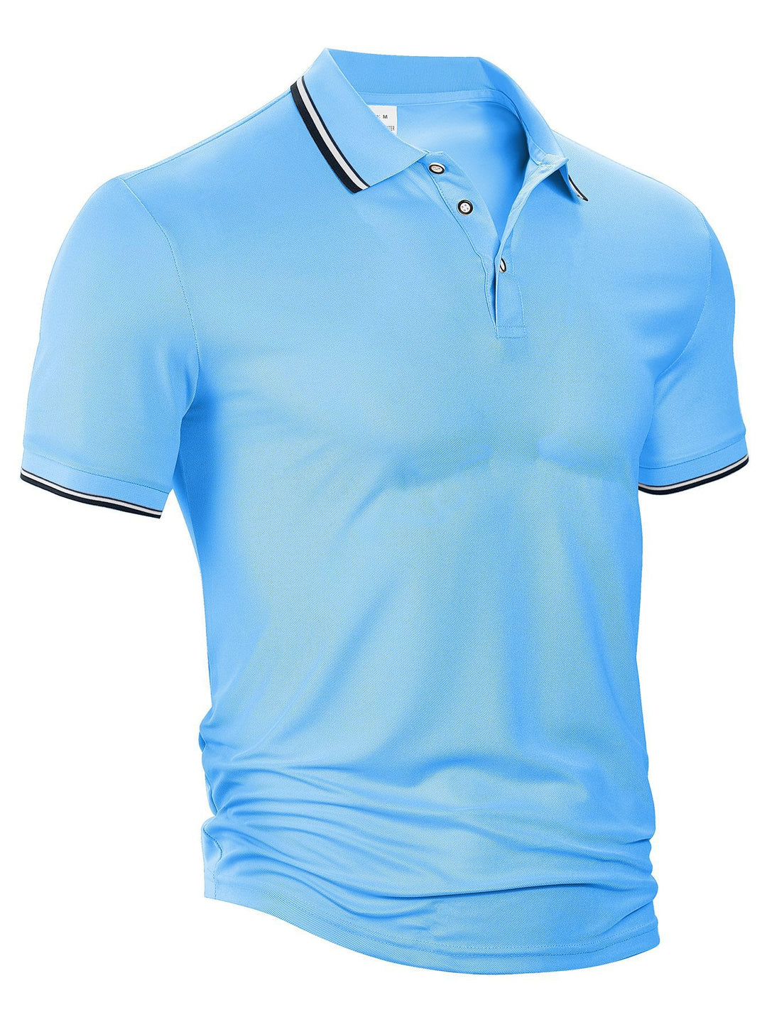 Men's classic polo shirt made of piqué with contrasting stripes at the collar Mune Fashion