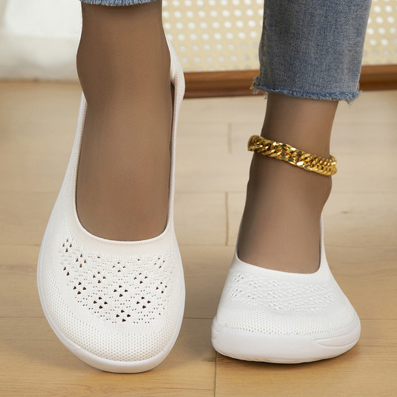 Ladies Breathable Knit Slippers with Ergonomic Memory Footbed Mune Fashion