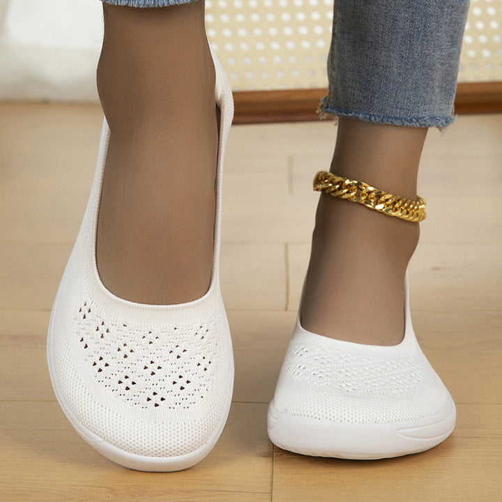 Ladies Breathable Knit Slippers with Ergonomic Memory Footbed Mune Fashion