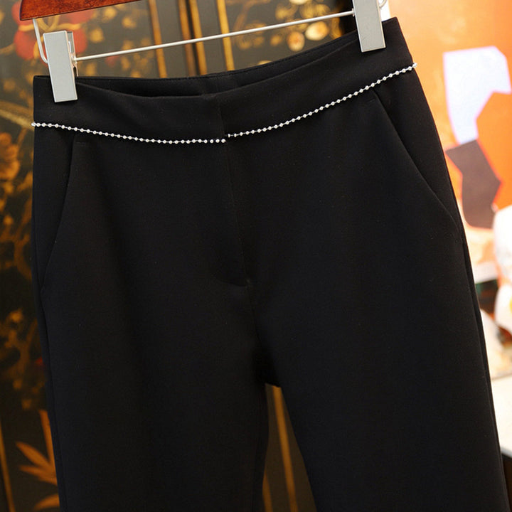 Ladies Elegant and Unfashionable Pleated Trousers Mune Fashion
