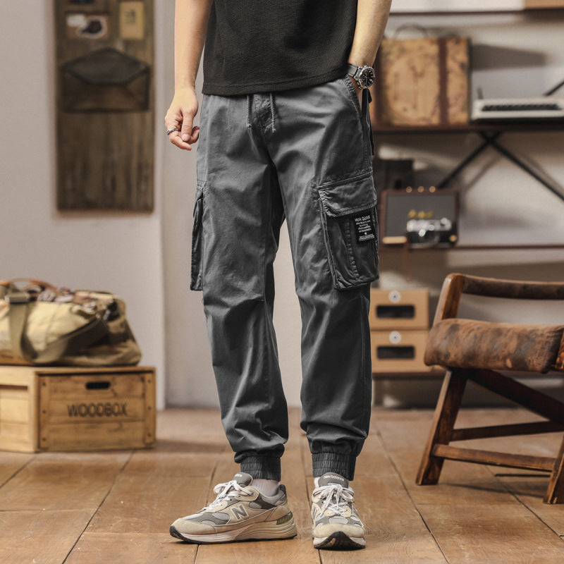 Men's Lightweight Ripstop Cargo Joggers with Comfort Waistband, Organizer Pockets and Ribbed Ankle Cuffs Mune Fashion