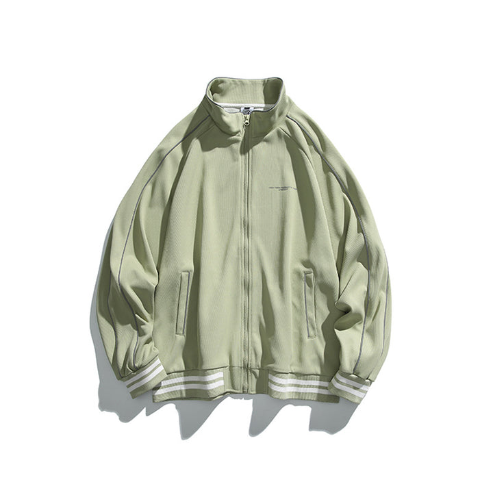 Unisex Sportive Track Jacket in oversized cut with stand-up collar, contrast piping and ribbed cuffs Mune Fashion