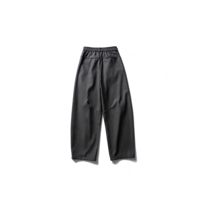Men's Wide High-Waist Pleated Pants in Baggy Cut with Knife Pleats and Diagonal Side Pockets Mune Fashion