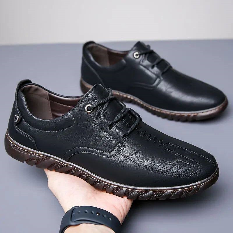 Men's Elegant Leather Sneaker Mune Fashion