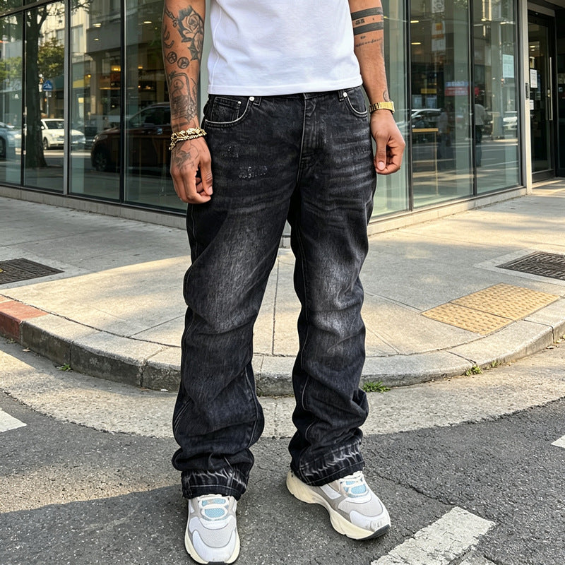 Men's Casual Denim Jeans with Destroyed Details Mune Fashion