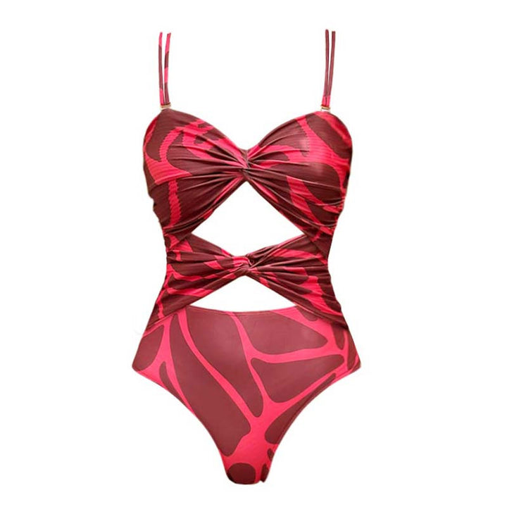 Women One-Piece Swimsuit with Sophisticated Wrap Design Mune Fashion