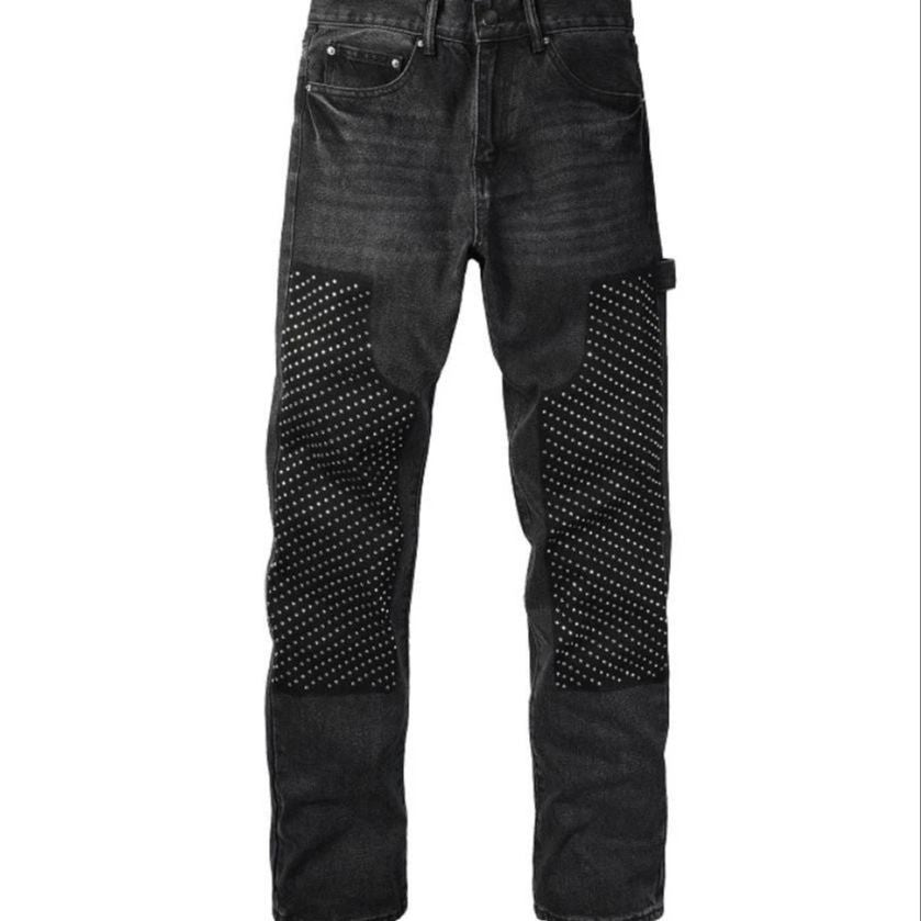 Men's Fashion Denim Pants with Contrast Patches Mune Fashion