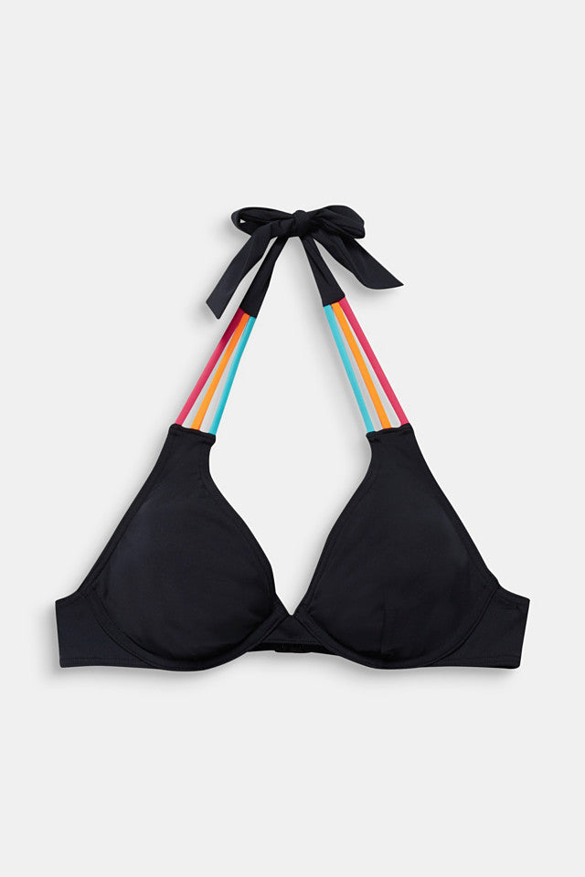 Ladies triangle bikini with colorful adjustable straps Mune Fashion