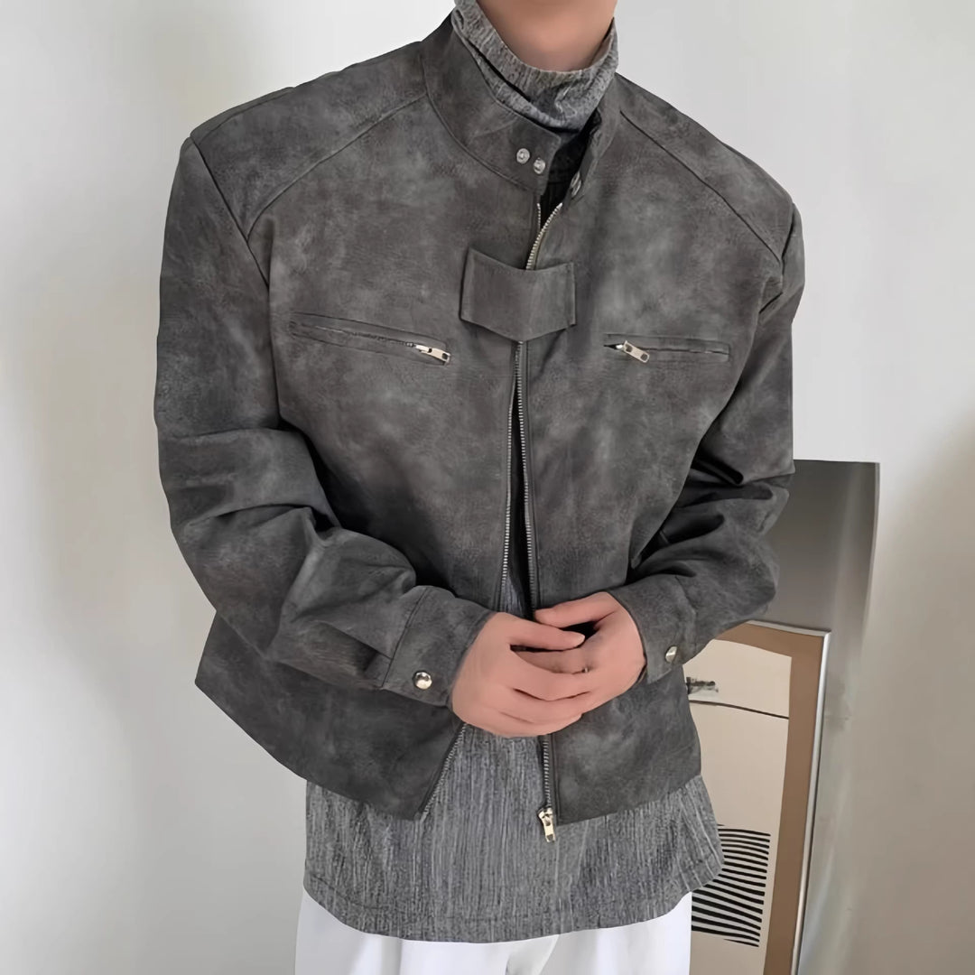 Men's Stylish Motorcycle Jacket in Vintage Style