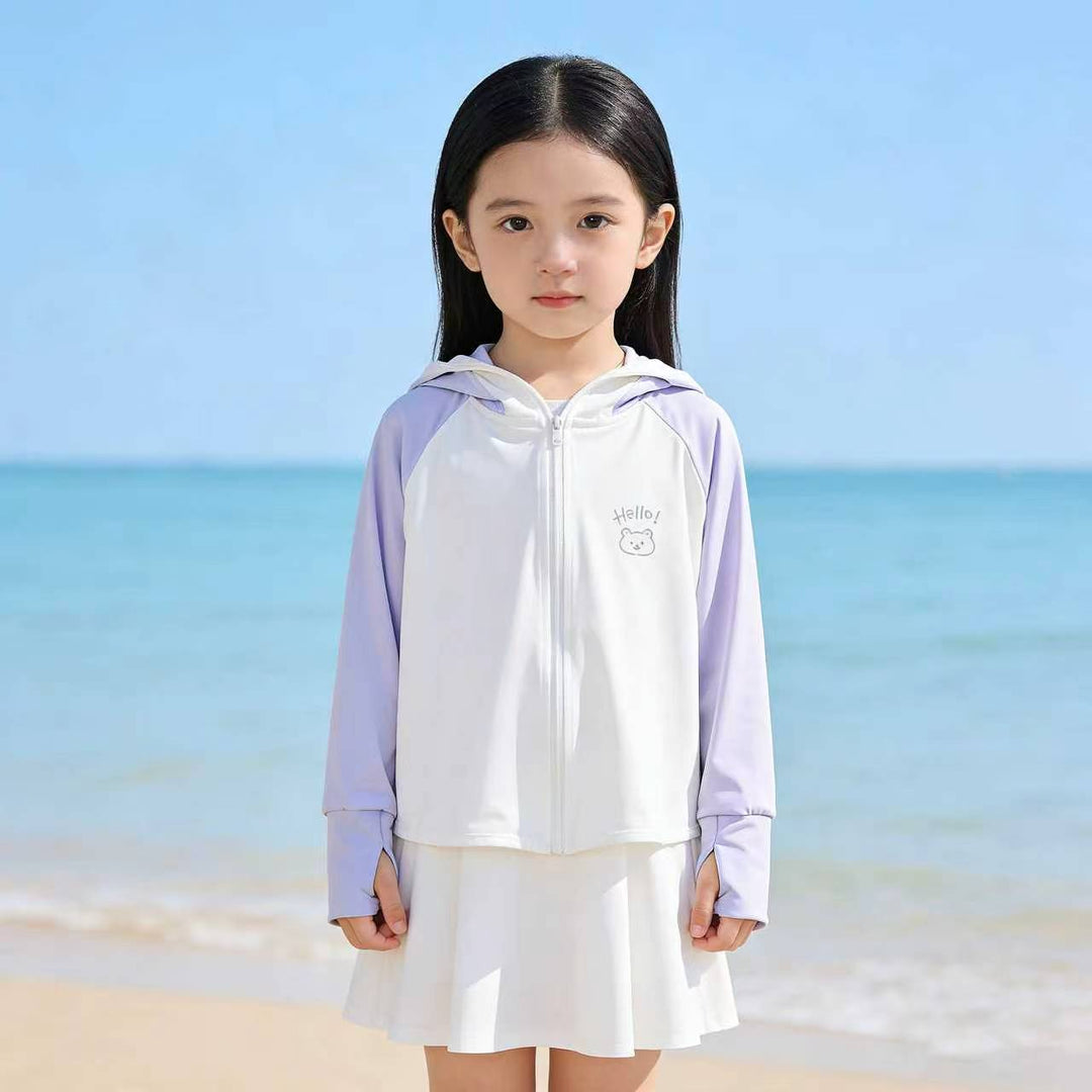 Girl multifunctional sun protection jacket with hood Mune Fashion