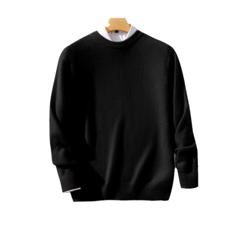 Men's Fine Stand Collar Pullover made of Cashmere Blend with Ribbed Cuffs and Slim Silhouette Mune Fashion