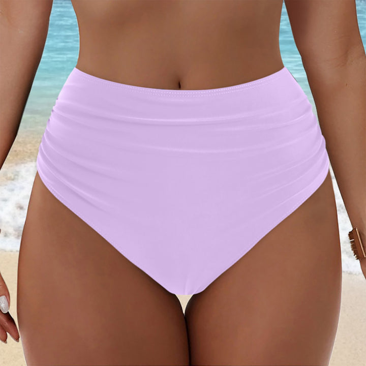 Women High-Cut Bikini Bottom with Ruffle Details Mune Fashion