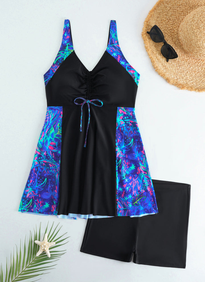 Women Beach Dress Swimsuit with Elegant Leopard Print Mune Fashion