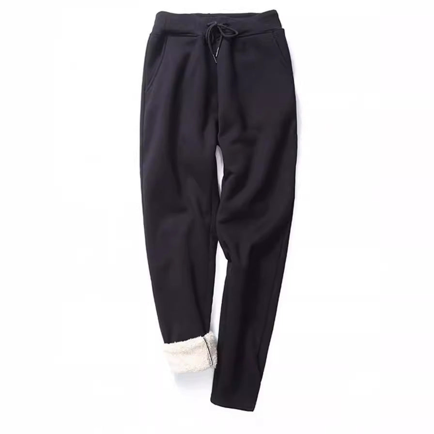 Women's non-padded thermo jogging pants with teddy lining, elastic waistband and drawstring Mune Fashion