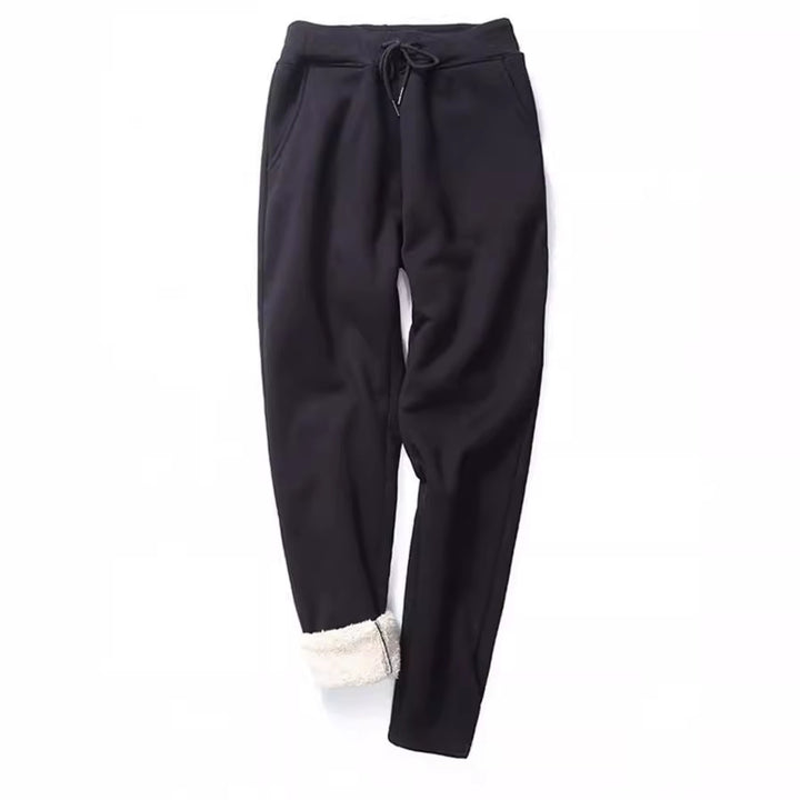 Women's non-padded thermo jogging pants with teddy lining, elastic waistband and drawstring Mune Fashion