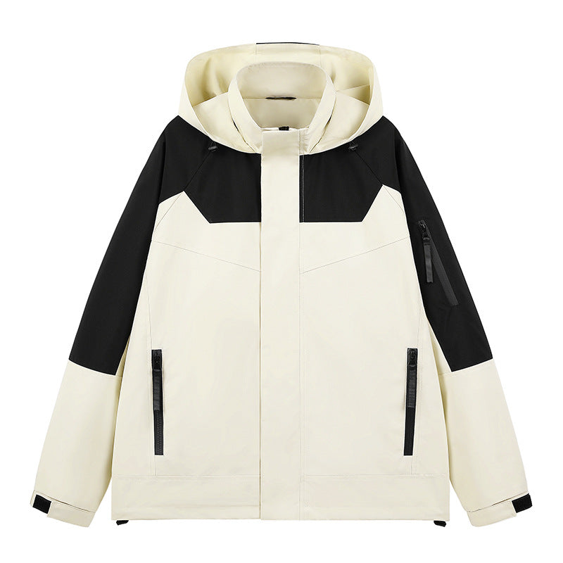 Men's water-repellent technical urban hoodie jacket with ergonomic hood, concealed zipper, and seam-sealed utility pockets Mune Fashion