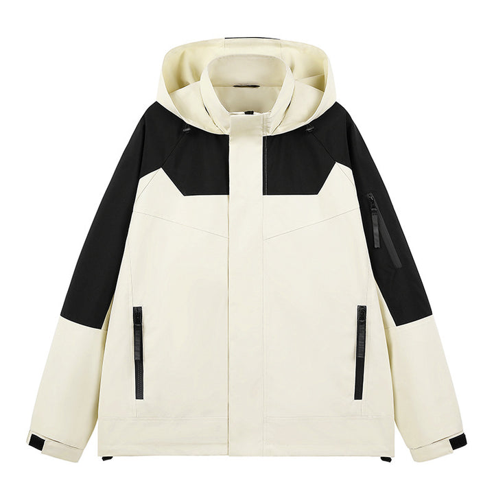 Men's water-repellent technical urban hoodie jacket with ergonomic hood, concealed zipper, and seam-sealed utility pockets Mune Fashion