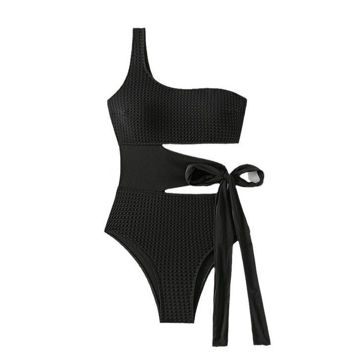 Women's One Shoulder Bikini with Trendy Wrap Design Mune Fashion