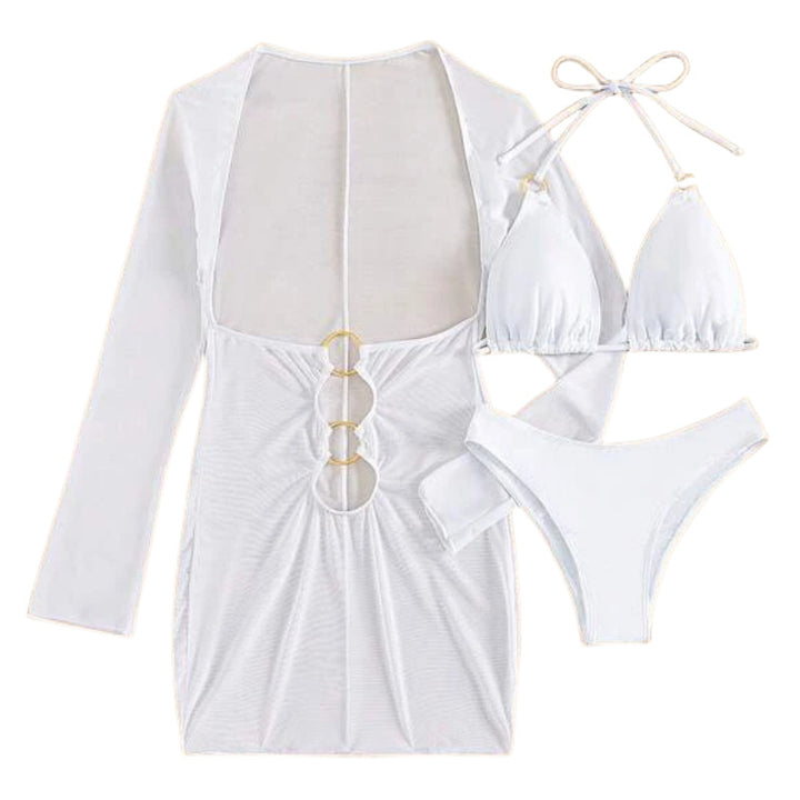 Women's swimsuit dress with intricate cut-outs and long sleeves Mune Fashion