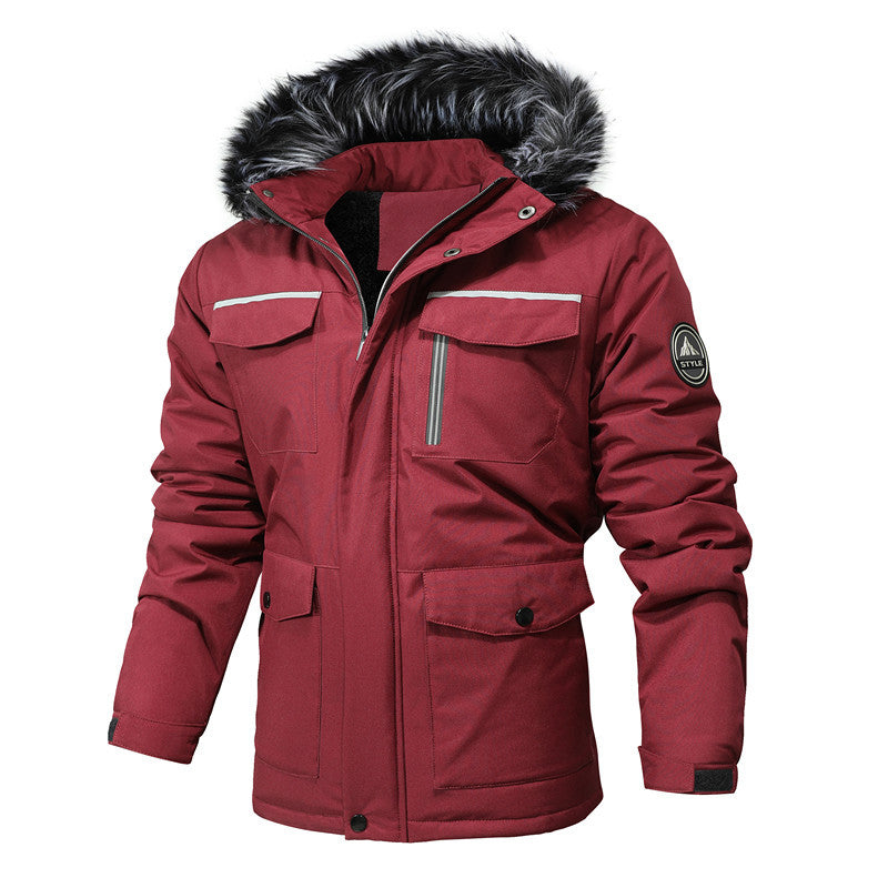 Men's Arctic-Insulated Parka with removable faux fur hood and reflective details Mune Fashion