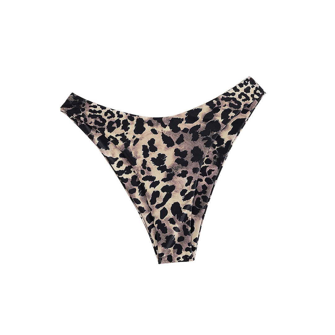 Women's High-Cut Bikini Bottom with Animal Print Mune Fashion