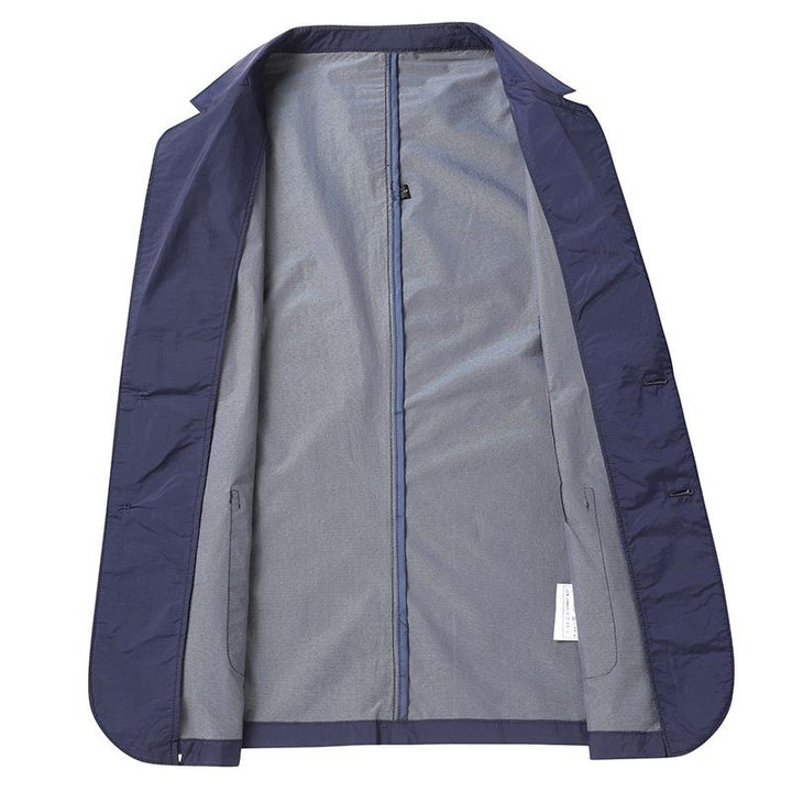 Men's lightweight unstructured city blazer made of breathable functional fabric with patch pockets Mune Fashion