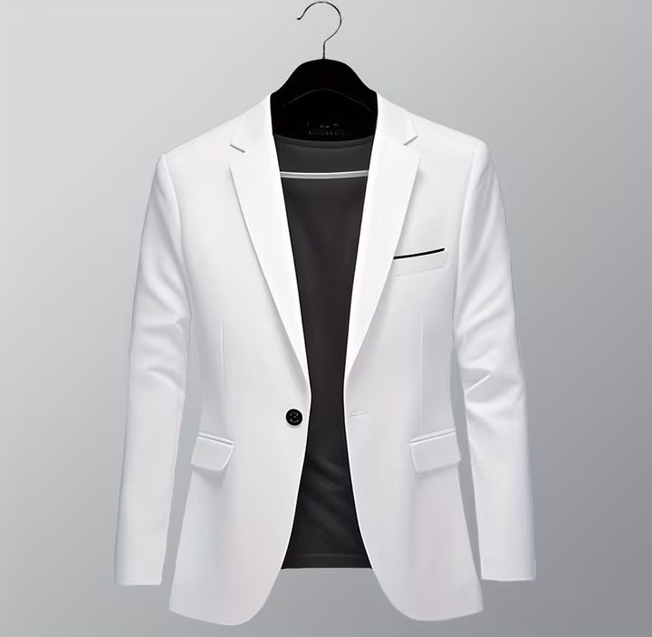 Men's tailored business jacket with stretch comfort and modern lapel Mune Fashion