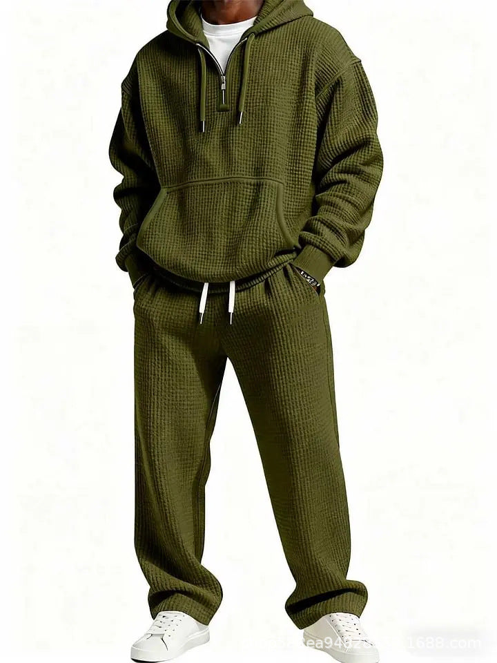 Men's trendy hoodie with practical zipper and comfortable jogging pants Mune Fashion