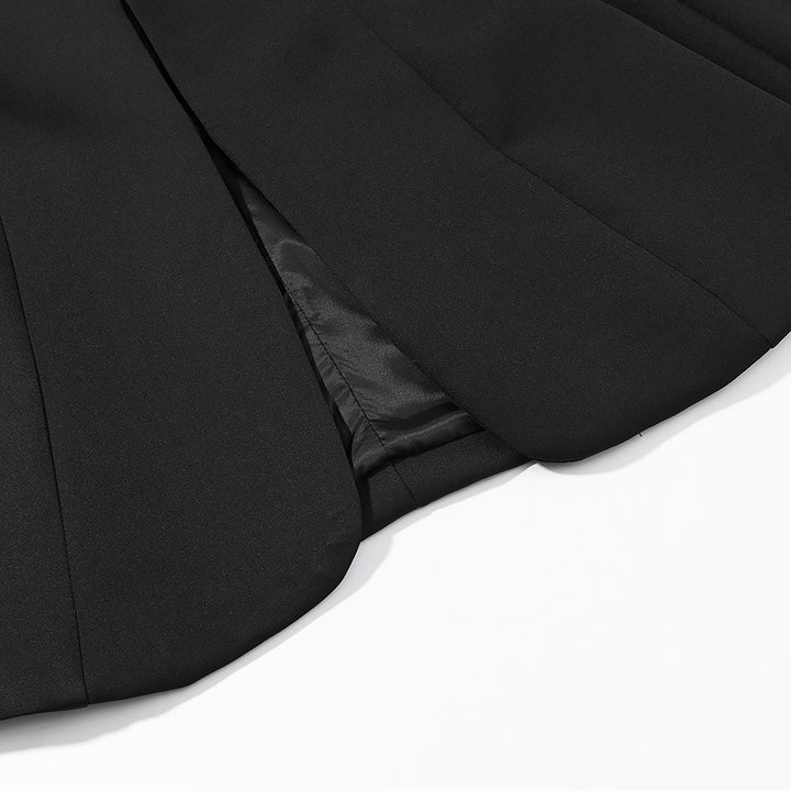 Men's Slim-Fit Blazer Short Jacket with Stand Collar and Minimalist Closure Mune Fashion