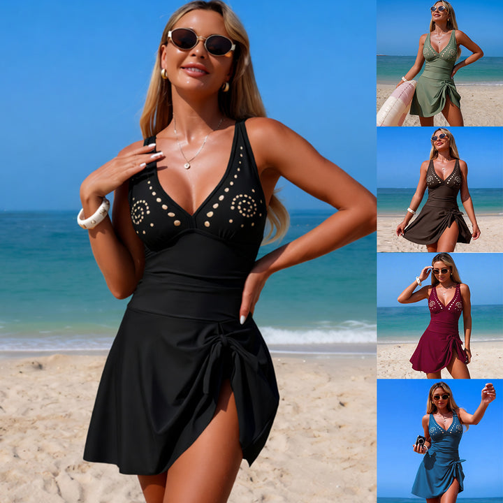 Women's swimsuit with stylish cut-outs and side wrap detail Mune Fashion