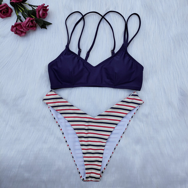 Women's triangle bikini with multiple straps Mune Fashion