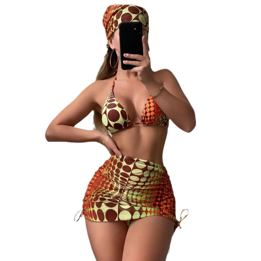 Women's Triangle Bikini with Skirt Mune Fashion