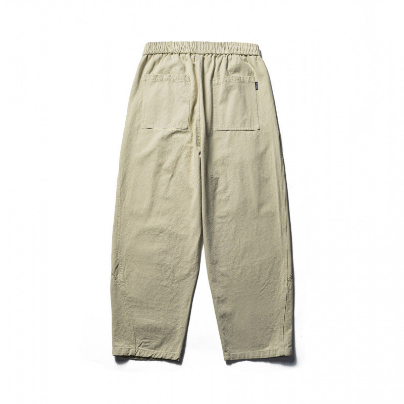 Unisex locker cut cropped leisure pants with elastic waistband, drawstring, and carabiner detail Mune Fashion