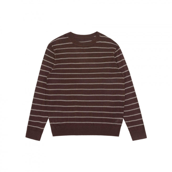 Unisex Light Fine Knit Sweater with Round Neck, Fine Stripes and Ribbed Hem Mune Fashion