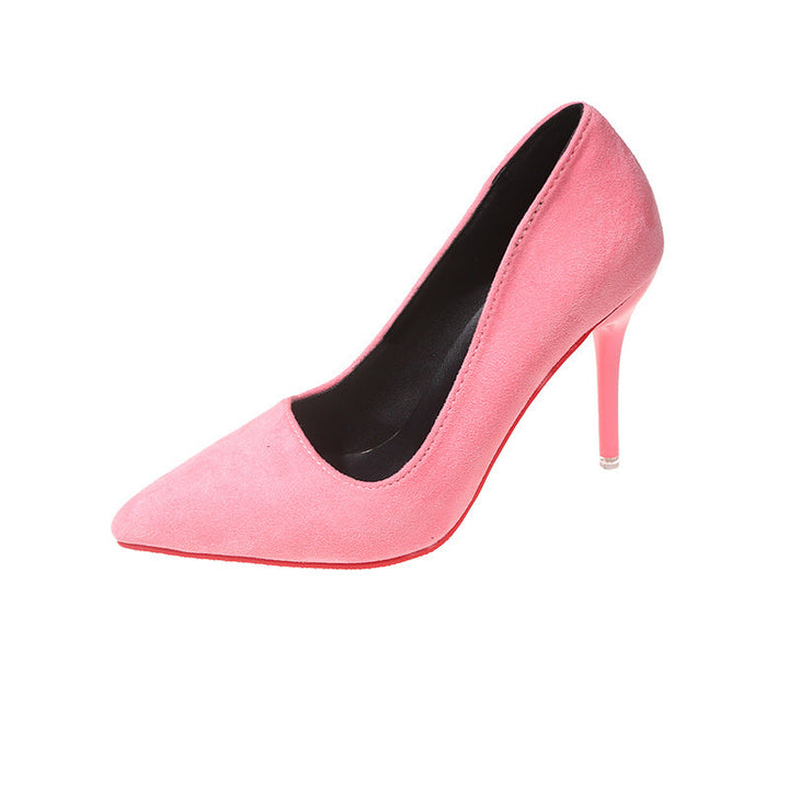 Women's Elegant Lace Pumps with Transparent Heel and Soft Upper Mune