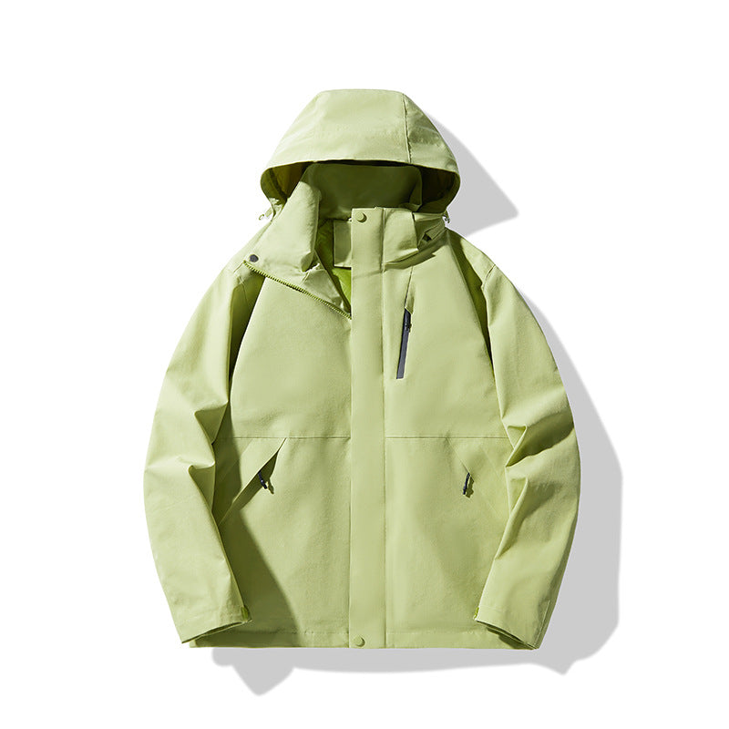 Men's Technical Waterproof Hooded Shell Jacket in Minimalist Urban Look Mune Fashion