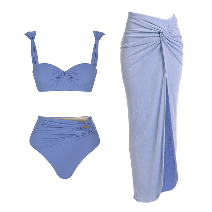 Women's swimsuit with stylish drapings and elegant gold accents Mune Fashion