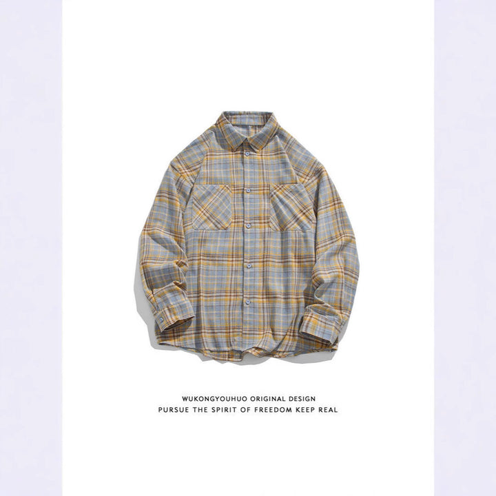 Men's Flannel Shirt with Check Pattern Mune Fashion