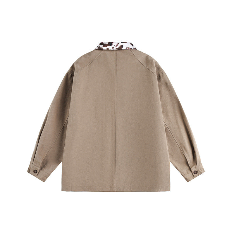 Unisex Overshirt in Utility Workstyle with faux fur collar and large flap pockets Mune Fashion